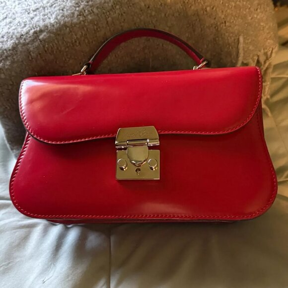 Mark Cross Dorothy Red Top Handle Bag - Picture 1 of 9